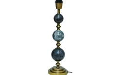 Lampfötter < Hallbergs Verona Lampfot 53cm Svart Marmor/Antik Mässing