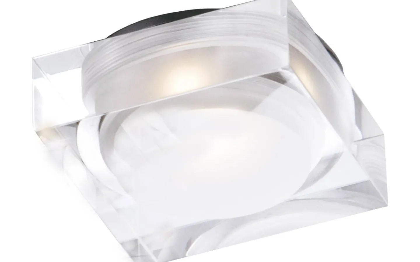 230V Led Spotlights|Infällda Spotlights Badrum-Aneta Vetro Infälld Spotlight 7x7cm LED 3W 3000K Aluminium IP44