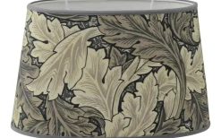 Mönstrade Lampskärmar|Ovala Lampskärmar < Hallbergs Victorian Leafs Lampskärm Oval 25cm Nougat