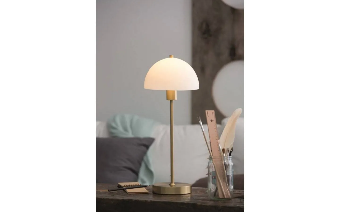 Vardagsrum|Sovrum-Herstal Vienda Bordslampa 47cm Mässing/Vit