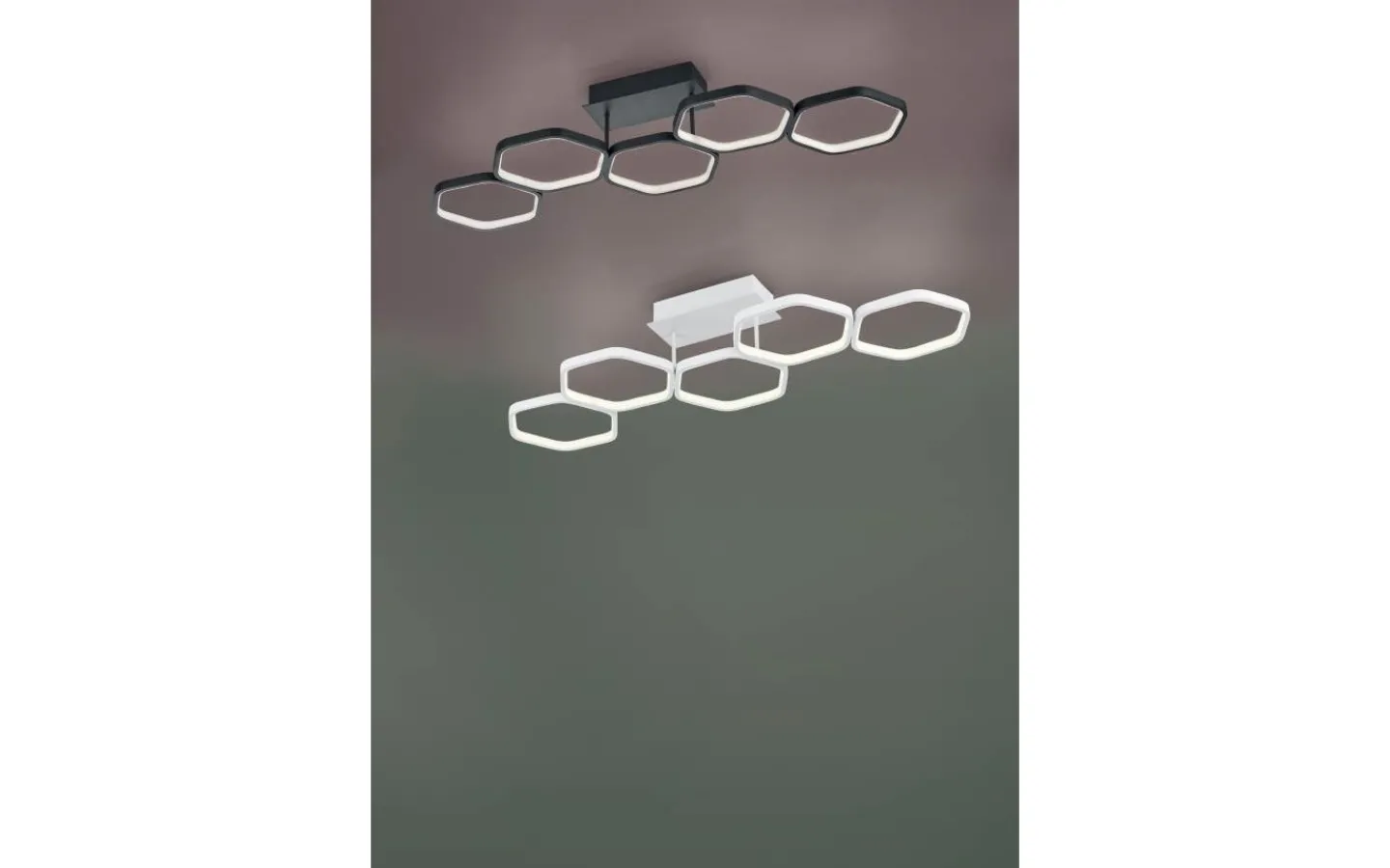 Plafonder < Reality Vigo Plafond LED 5-delad mattsvart