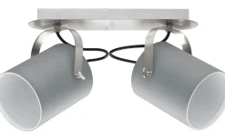 Avlånga Takspotlights|Takspot Med 2 Lampor < Eglo Villabate Takspotlight 34cm Nickel