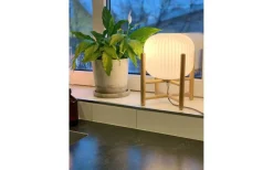 Vardagsrum|Bordslampor < Aneta Vinda Bordslampa 24cm Trä/Opalvit