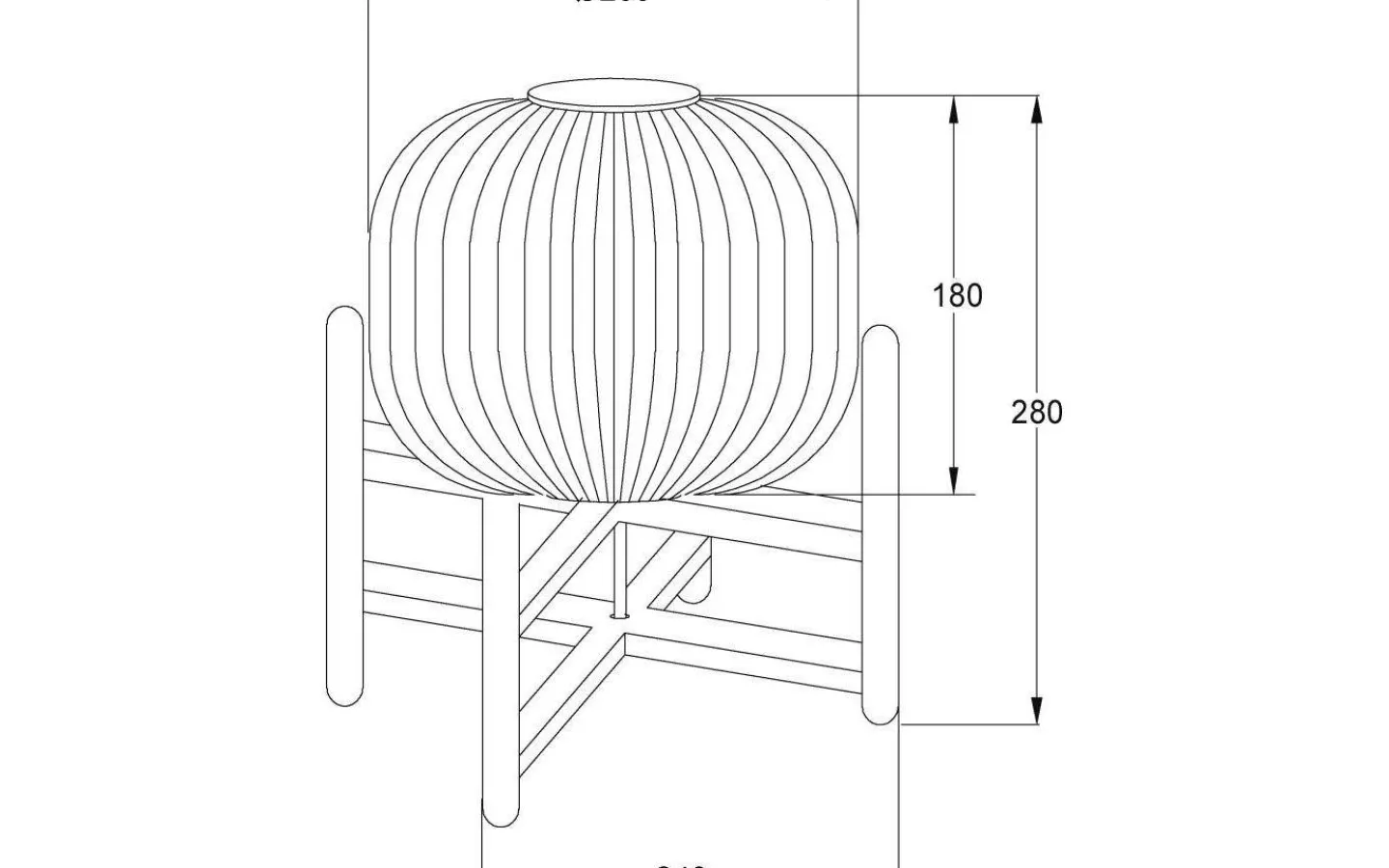 Vardagsrum|Bordslampor < Aneta Vinda Bordslampa 24cm Trä/Opalvit