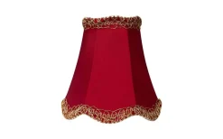 Enfärgade Runda Lampskärmar < ArmaturHantverk Viol Lampskärm Ø12cm Röd