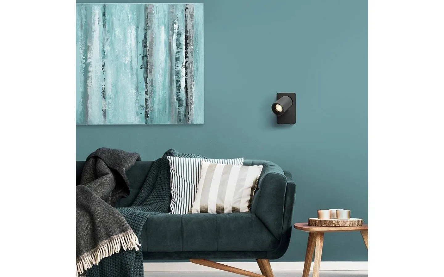 Läslampor-Rendl Voltera Vägglampa med USB Svart