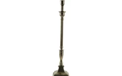 Lampfötter-Hallbergs Waldorf XL Lampfot 70cm Antik Silver