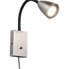 Läslampor-Trio Lighting Wanda Vägglampa GU10 borstat stål