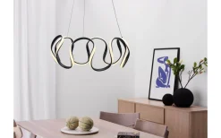 Stora Taklampor Ø50-69 Cm-Cottex Wave Taklampa 55cm 3-steg DIM Svart