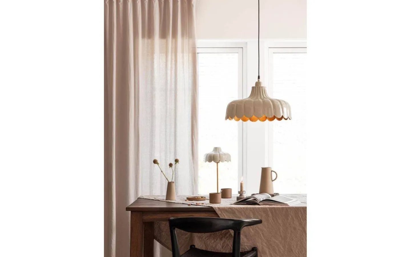 Bordslampor-PR Home Wells Bordslampa 50cm Beige/Guld