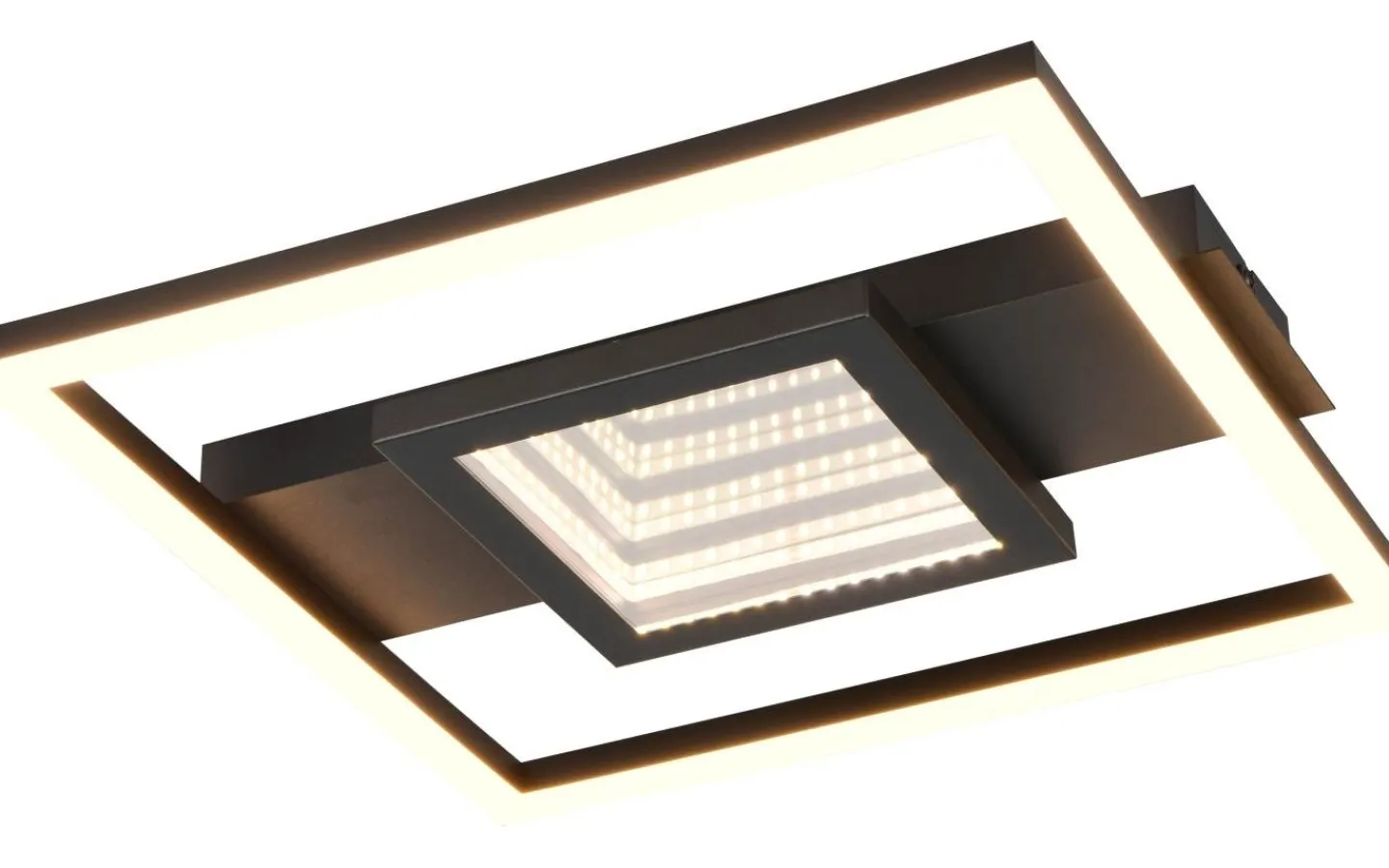 Plafonder-Reality Wheeler Plafond LED fyrkantig mattsvart 3000K