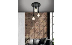 Plafonder < Eglo Wilmcote Plafond 28cm 3L Svart