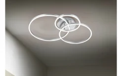 Plafonder-Trio Lighting Winona Plafond LED borstad stål RGB