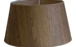 Enfärgade Runda Lampskärmar < Hallbergs Wood Lampskärm Låg Ø36cm Brun
