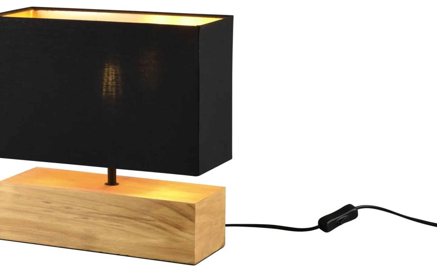 Bordslampor-Reality Woody Bordslampa 30cm E27 trä/svart