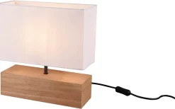 Bordslampor-Reality Woody Bordslampa 30cm E27 trä/vit