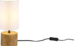 Bordslampor < Reality Woody Bordslampa 12cm rund E14 trä/vit