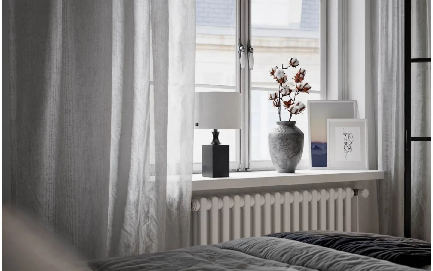 Bordslampor-By Rydens Woody Bordslampa 41cm Svart/Vit