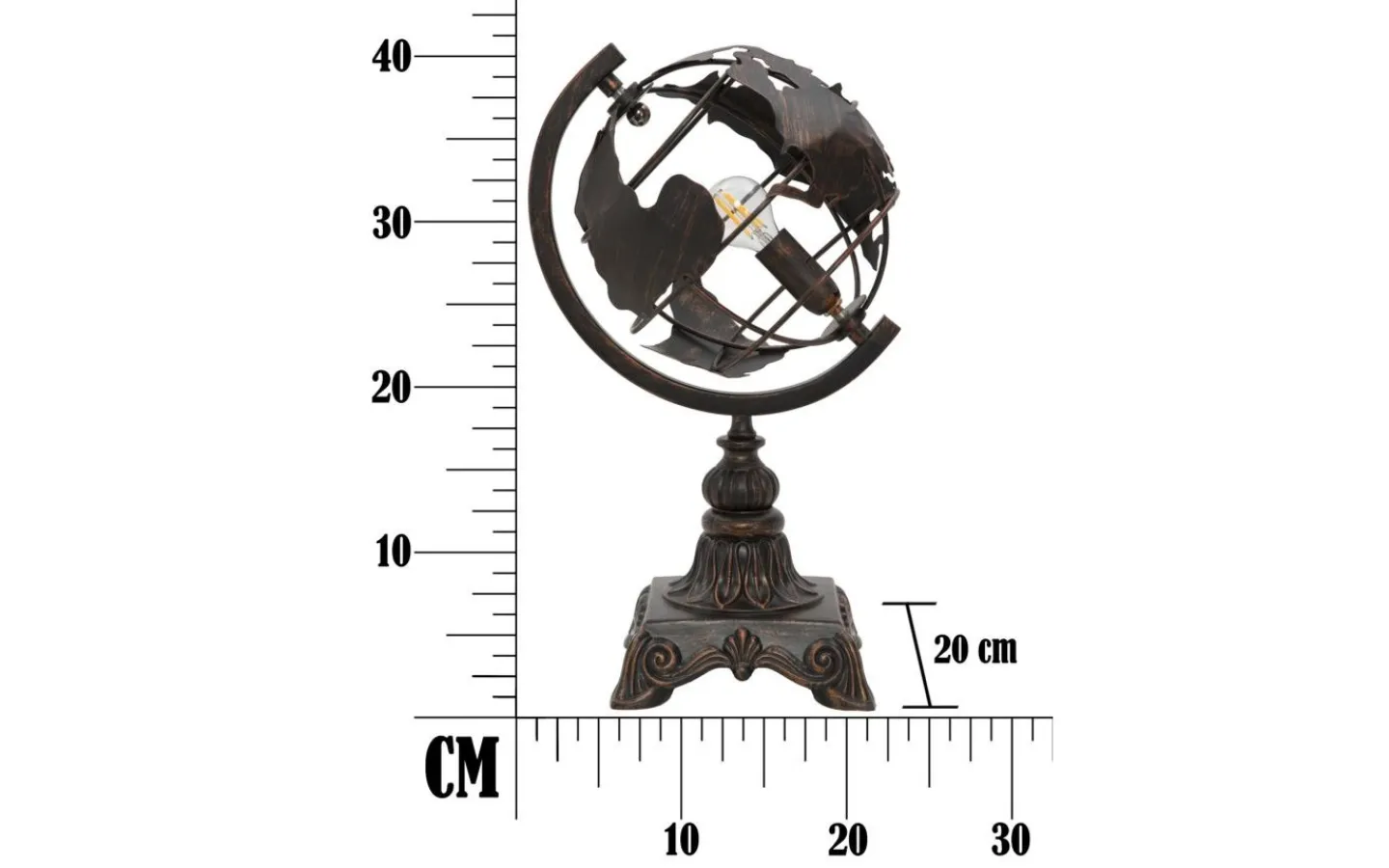 Bordslampor < Mauro Ferretti World Bordslampa 40cm Brun
