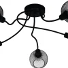 Plafonder-Eglo Wrington Plafond 76cm 5L Svart