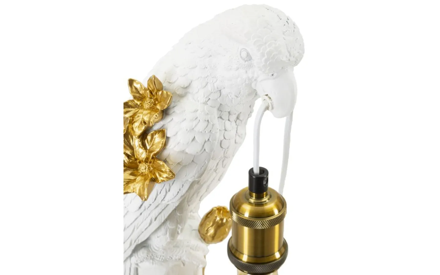 Bordslampor-Mauro Ferretti Xenon Bordslampa Papegoja 50,5cm Vit