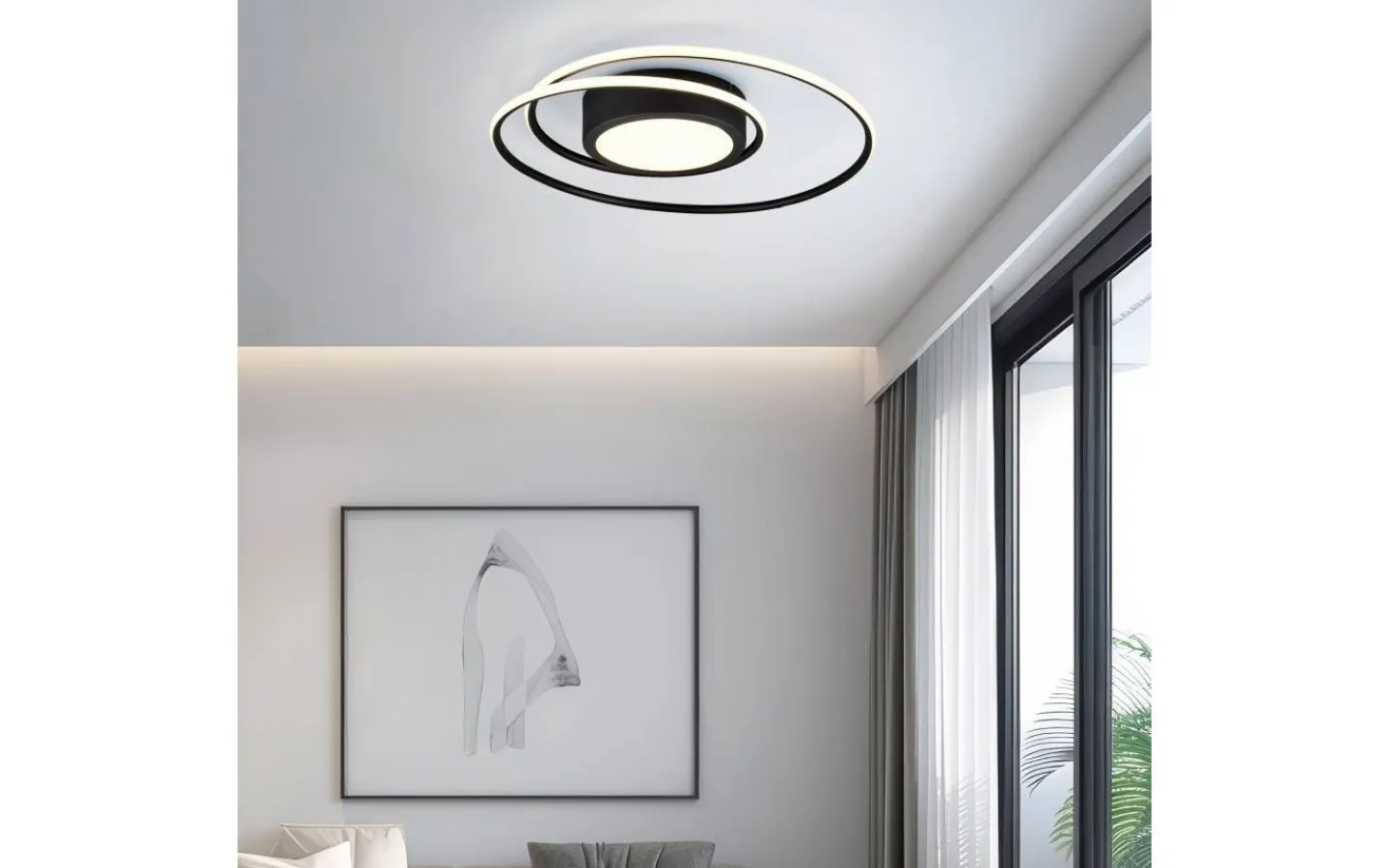 Plafonder-Trio Lighting Yava Plafond LED mattsvart