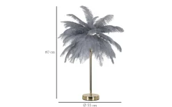 Bordslampor-Mauro Ferretti Yoga Bordslampa Palm 60cm Grå/Guld