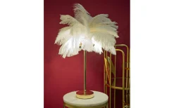 Bordslampor < Mauro Ferretti Yoga Bordslampa Palm 55cm Vit/Guld