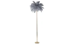 Golvlampor < Mauro Ferretti Yoga Golvlampa Palm 160cm Grå/Guld