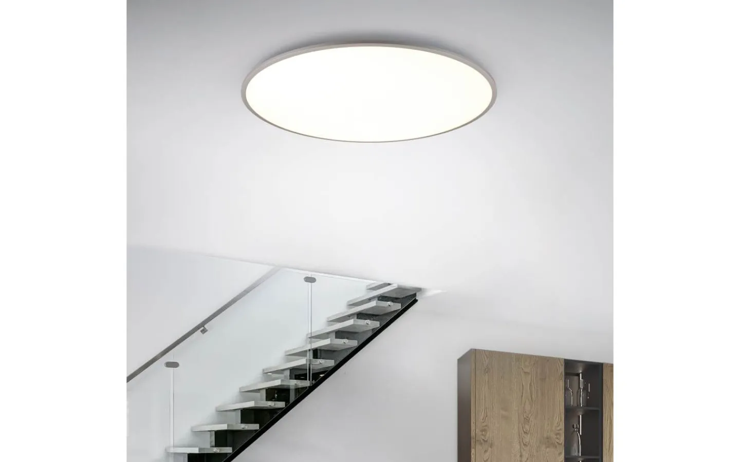 Plafonder-Trio Lighting Yuma Plafond LED 100cm grå/vit