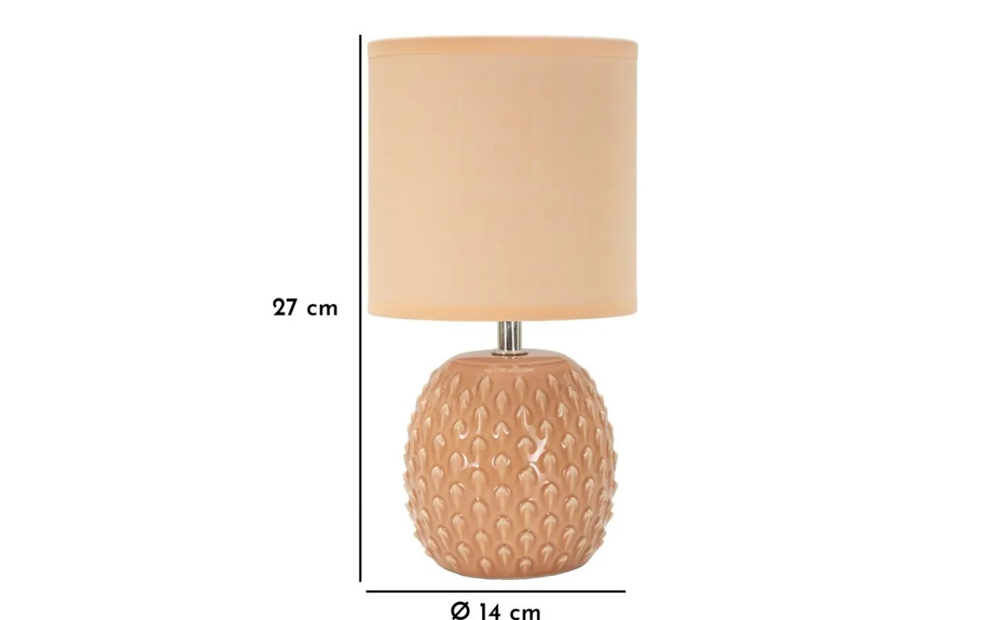 Bordslampor < Mauro Ferretti Zaffiro Bordslampa 27cm Persika
