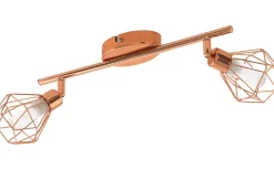 Avlånga Takspotlights|Takspot Med 2 Lampor-Eglo Zapata Takspotlight36cm G9 LED 3000K 2x3W Koppar