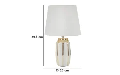 Bordslampor-Mauro Ferretti Zenit Bordslampa 40,5cm Vit/Guld