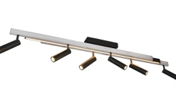 Avlånga Takspotlights|Takspot Med Minst 4 Lampor-Trio Lighting Zeno Spotlight LED 6-delat borstat aluminium/mattsvart