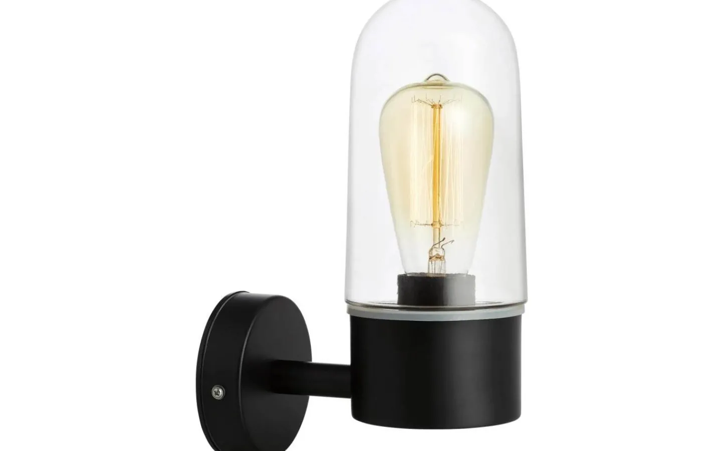 Badrum|Badrumslampor Vägg-Markslojd Zen Vägglampa Badrum Svart/Klar IP44