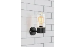 Badrum|Badrumslampor Vägg-Markslojd Zen Vägglampa Badrum Svart/Klar IP44