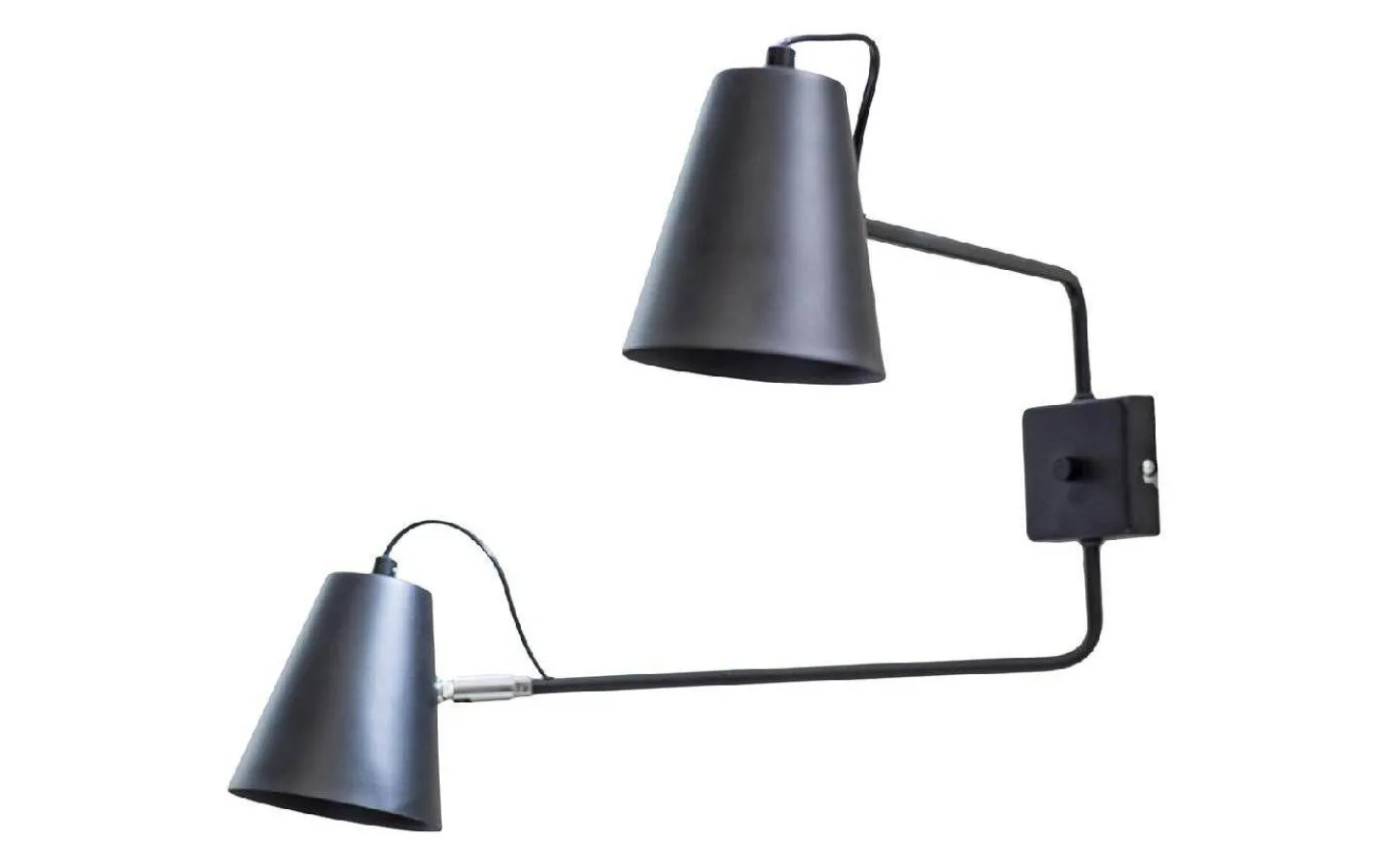 Läslampor < Hallbergs Zenzi 2 Vägglampa Svart