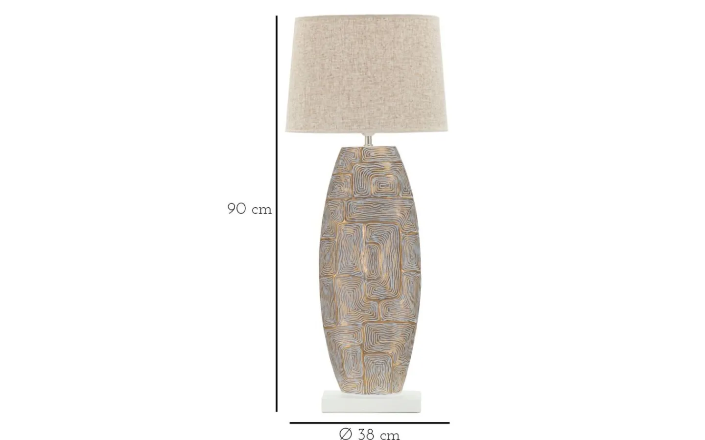 Bordslampor-Mauro Ferretti Zeta Bordslampa 90cm Beige