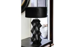 Vardagsrum|Sovrum < Hallbergs Zircon Lampfot 49cm E27 Black Matted