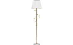 Golvlampor-Mauro Ferretti Zodiac Golvlampa Hängare 173cm Guld/Vit