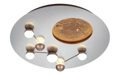 Badrumslampor Tak-Trio Lighting Zodiac Plafond LED i borstat stål