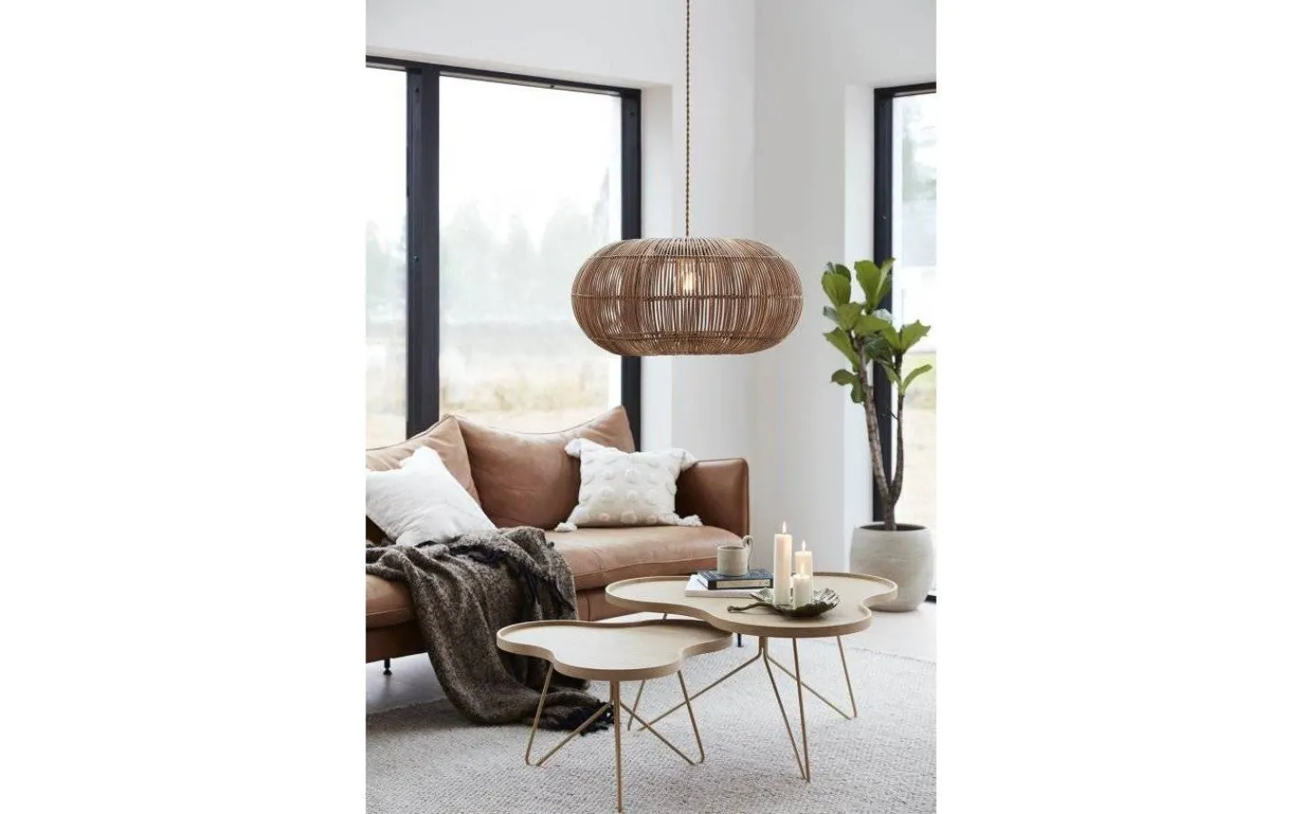 Vardagsrum|Stora Taklampor Ø50-69 Cm-PR Home Zuri Taklampa 61cm Natur